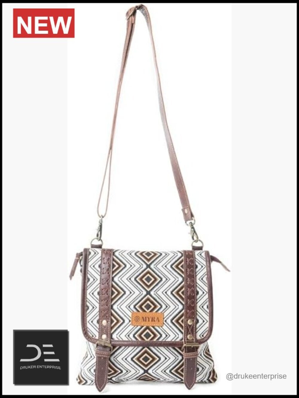 Vintage Boho Slouchy Leather Crossbody Sling Bag